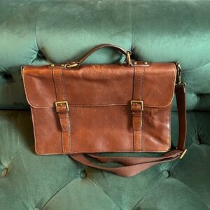 Fossil Leather Messenger Bag